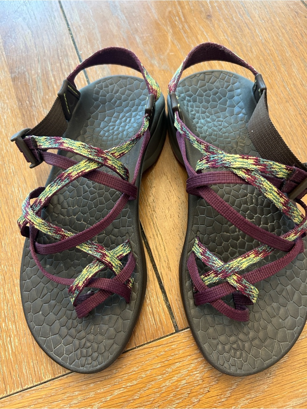 Chaco ZX2  Double Strap Multi Colored Classic Toe Loop Sport Sandals